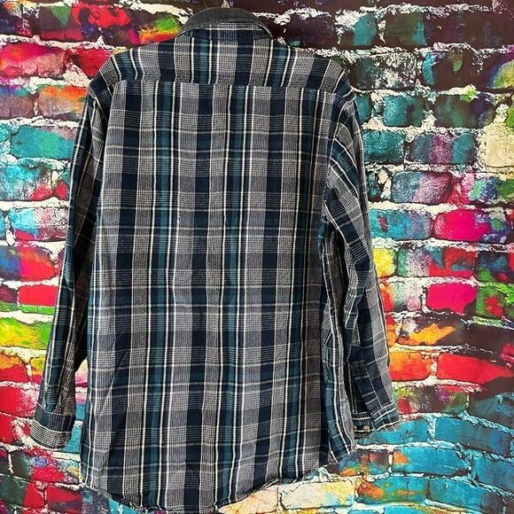 Vintage Carhartt Rugged Outdoor Wear Plaid Corduroy Collar Button Down Shirt Lar - Picture 6 of 7
